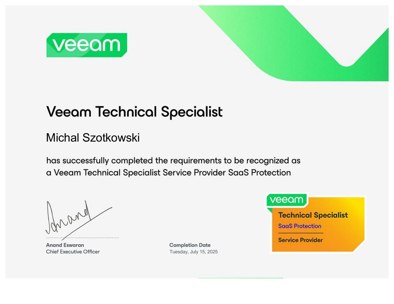 Veeam TS SaaS Protection
